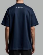 Plain Navy Blue Oversized-Unisex-T-Shirt - Image 2