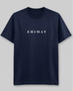 Plain Navy Blue Oversized-Unisex-T-Shirt - Image 3