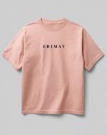 Light Pink Plain Ehimay Oversized-Unisex-T-Shirt - Image 3