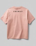 Light Pink Plain Ehimay Oversized-Unisex-T-Shirt - Image 4