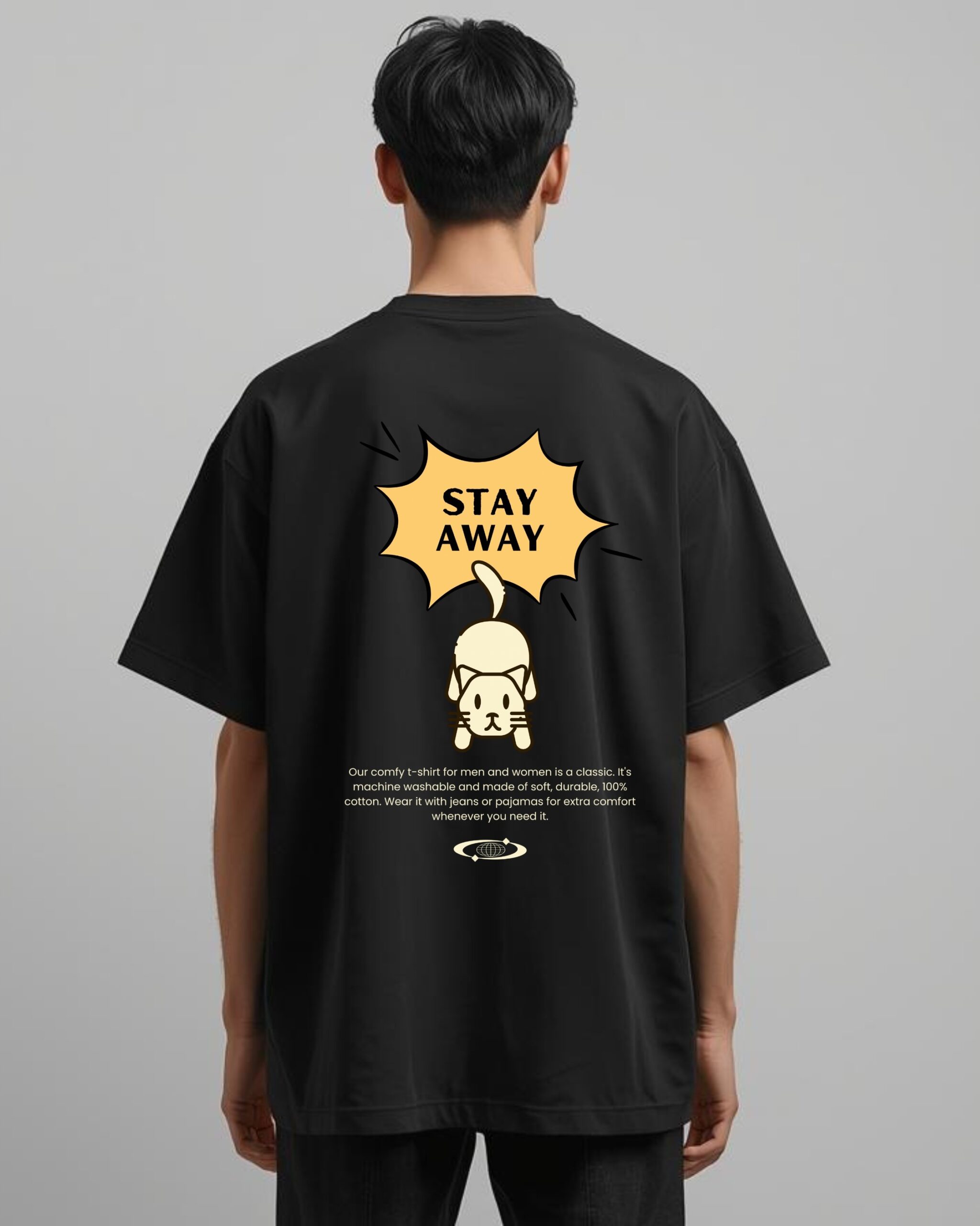 Untitled design - 1 Stay Away Ehimay Oversized Unisex T-Shirt - Image 1