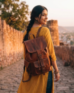 EHIMAY "The Voyager" Premium Vintage Leather Backpack - Image 4