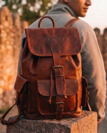 EHIMAY "The Voyager" Premium Vintage Leather Backpack - Image 5